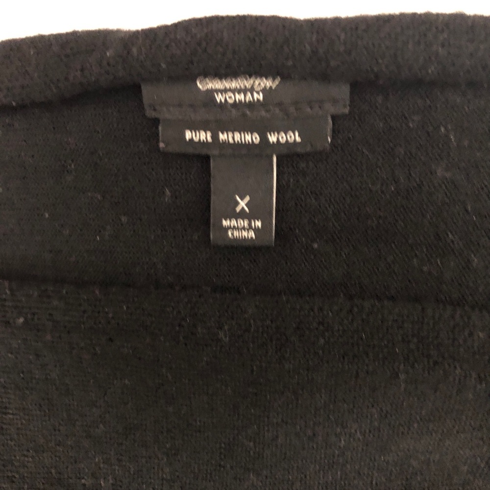 Talbots black merino batwing sweater - Picture 4 of 4